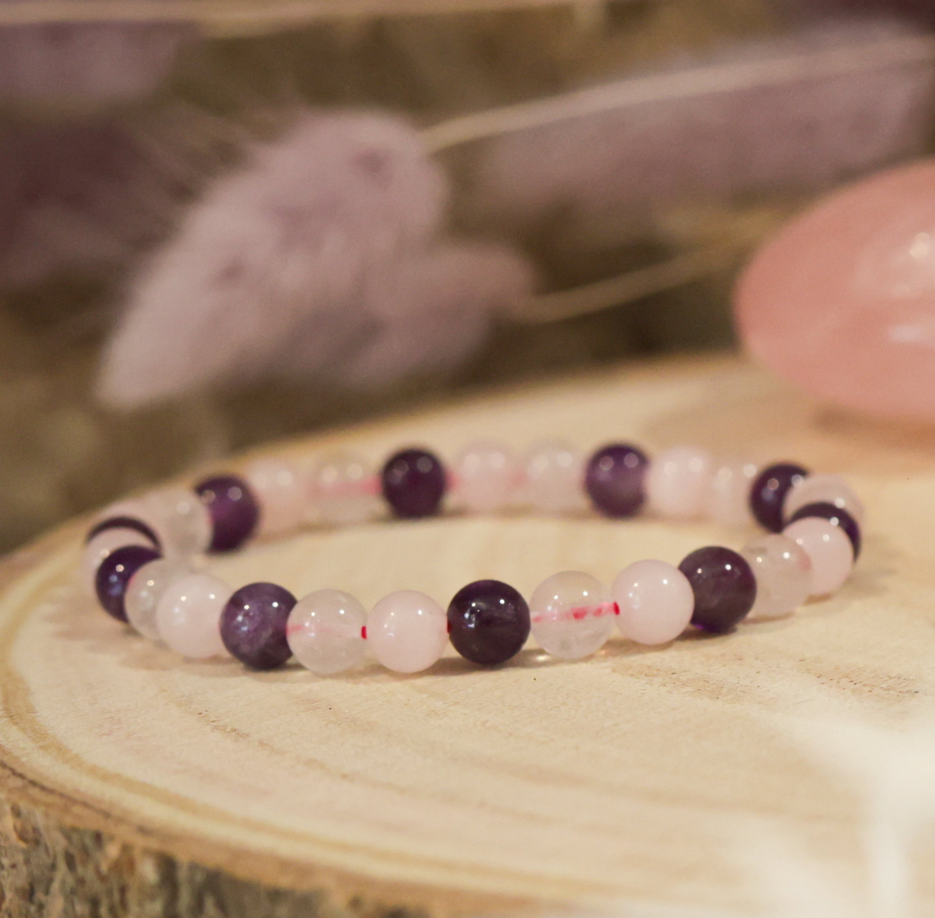 Bracelet Pierres perles Amour 6mm – Image 2