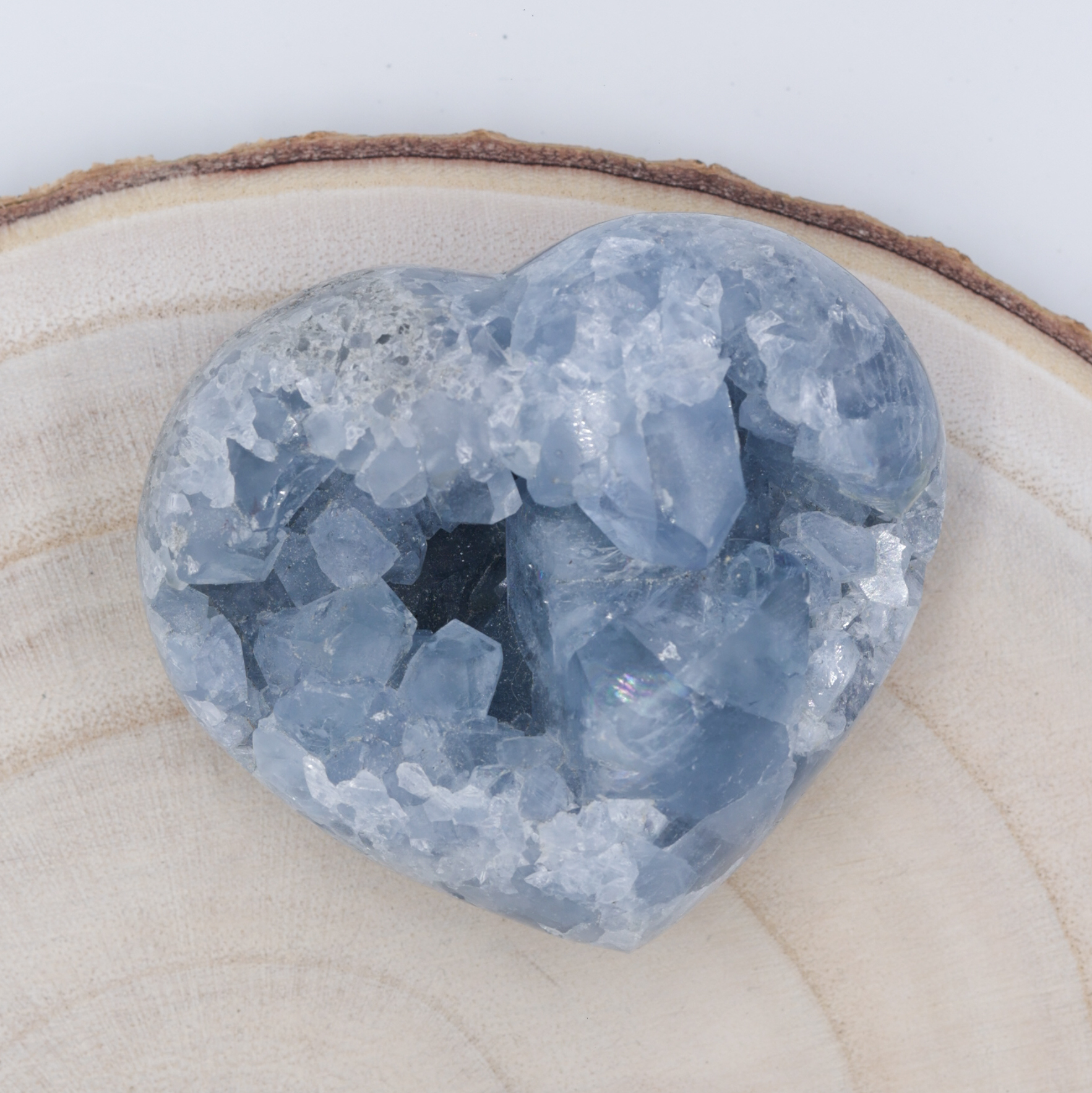 Célestine brute/polie coeur - Pièce unique