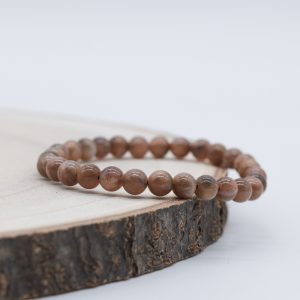 Bracelet Pierre de lune grise 6mm