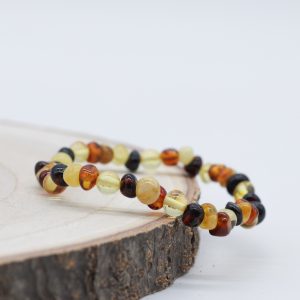 Bracelet Pierre Ambre multicolore
