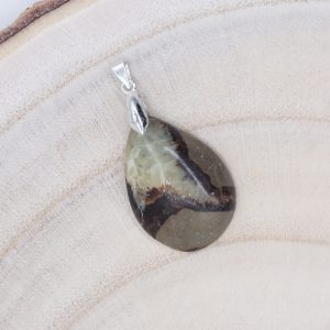 Pendentif Pierre Septaria forme goutte