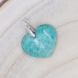 Pendentif Pierre Amazonite coeur