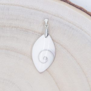 Pendentif Oeil de Sainte Lucie feuille