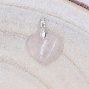 Pendentif Quartz rose coeur