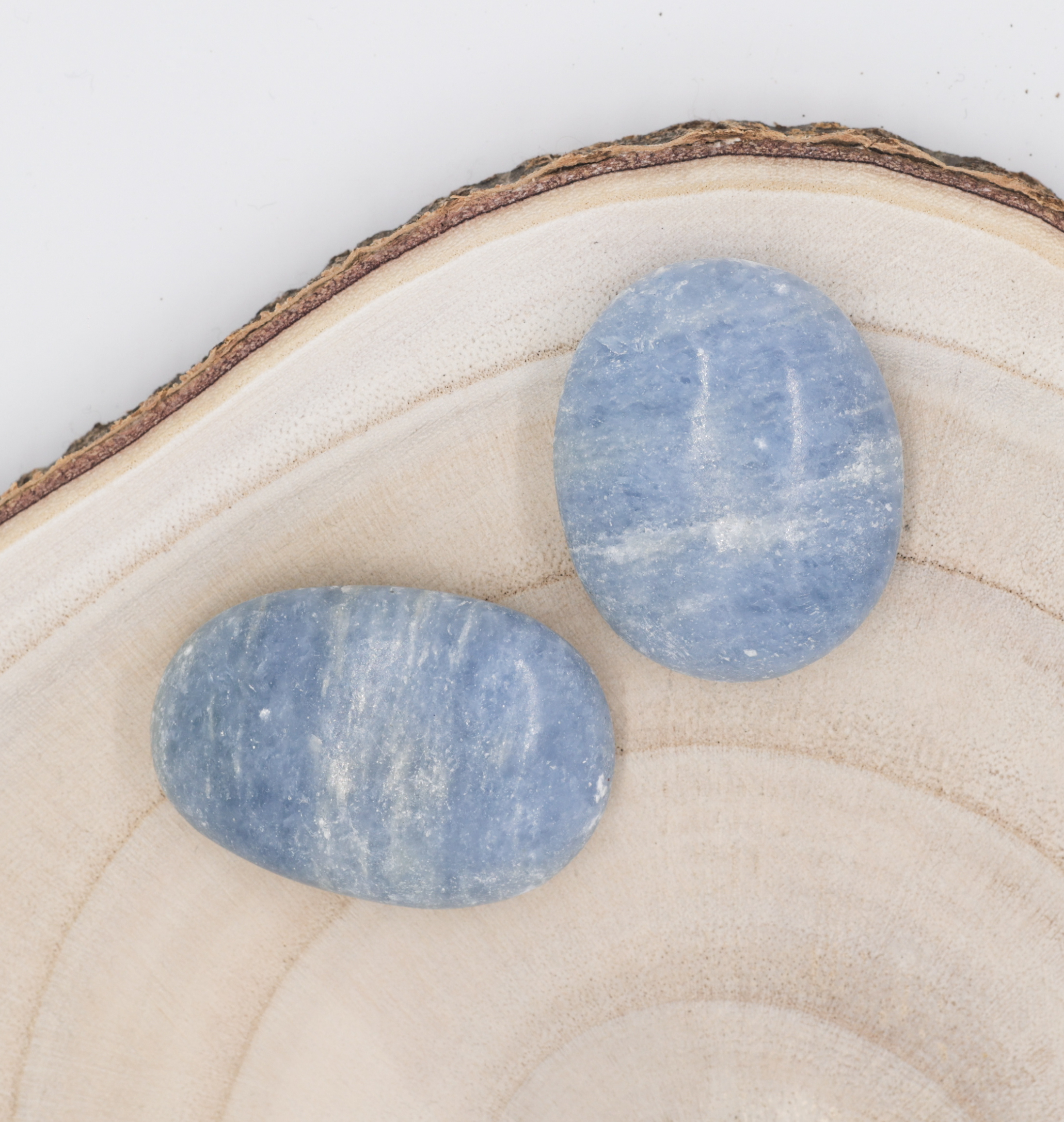 Galet Pierre naturelle Calcite bleue M – Image 2