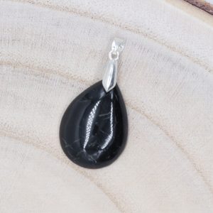 Pendentif Tourmaline noire goutte