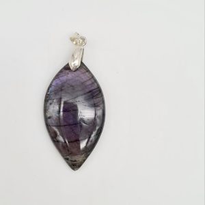 Pendentif Labradorite reflets rose / violet - Pièce unique 1