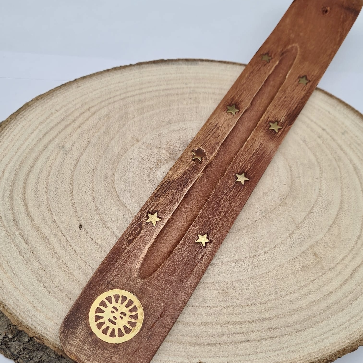 Porte-encens bois Soleil