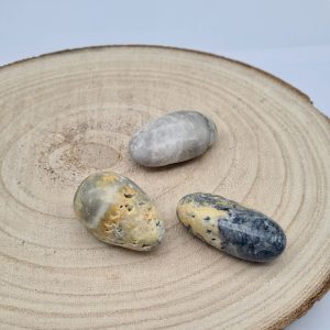 Pierre naturelle roulée Jaspe bumblebee