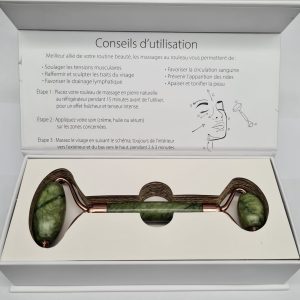 Coffret rouleau de massage Jade vert